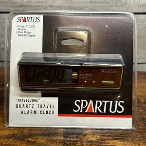 NEW Spartus Travelogue Quartz Travel Alarm‎ Clock